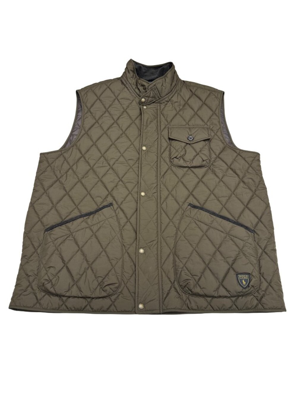 NWT Polo Ralph Lauren Men's 2XB The Beaton Quilted Utility Vest Olive Green